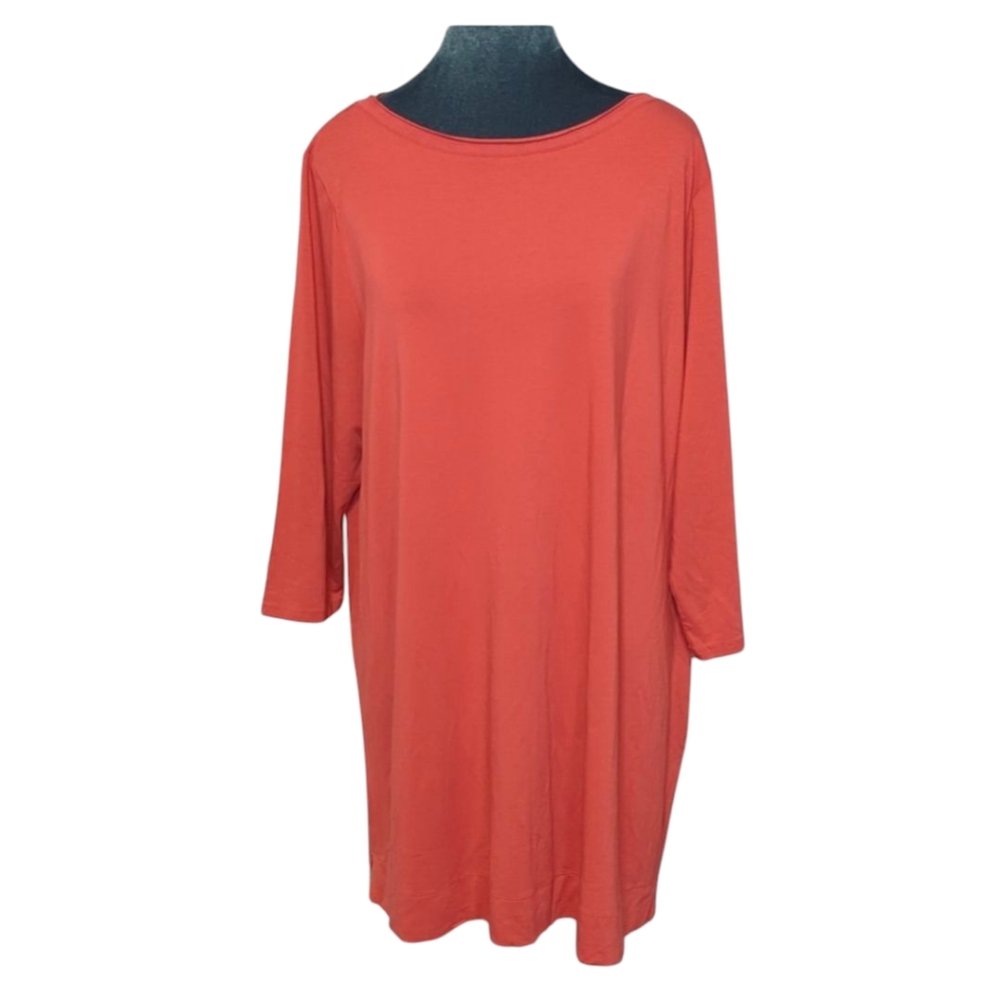 J. Jill Wearever 3/4 Sleeve Tunic in Cardinal Size XL